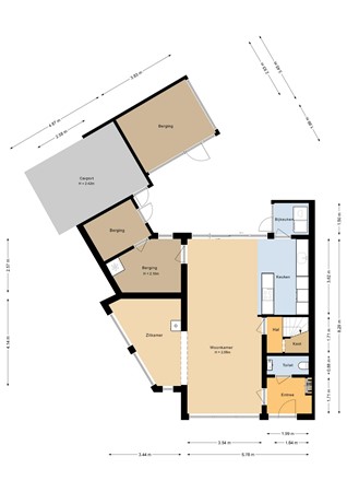 Floorplan - Dopperstraat 64, 3752 JH Bunschoten-Spakenburg
